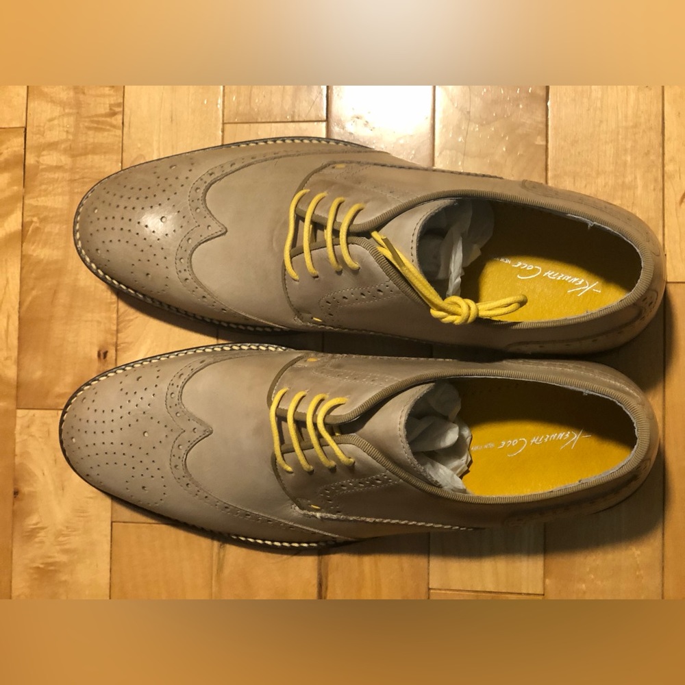 Kenneth Cole NY Social Ladder Mens Size 8Tan Oxfords Shoes - new in box